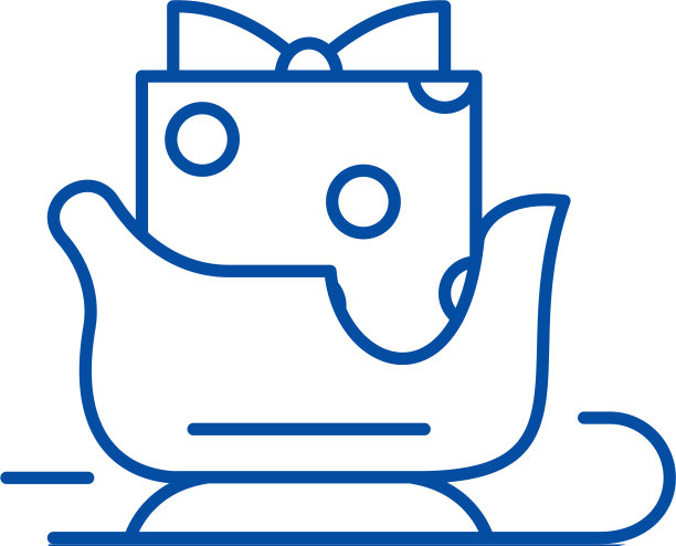 礼品马车线图标概念礼品马车图片下载