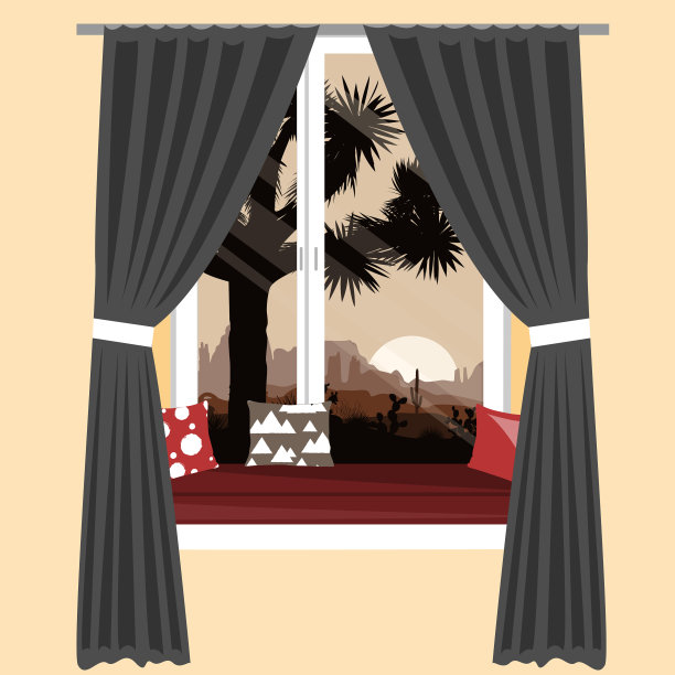 窗台上舒适的沙发和图片下载