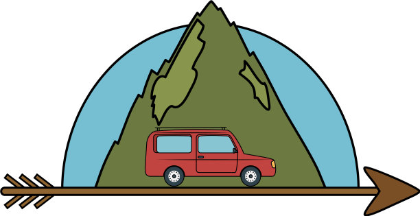 山景带箭车景色图片下载