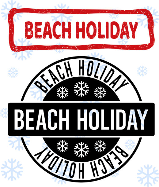 海滩假日垃圾和干净的邮票印章为新的图片下载