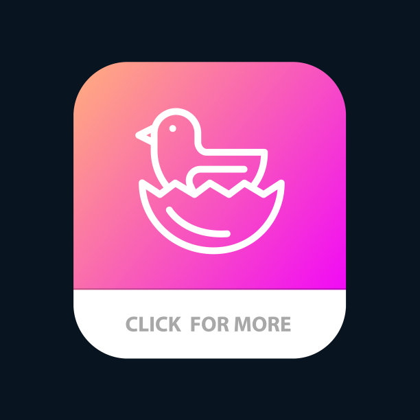 鸭蛋复活节移动应用按钮android和ios图片下载