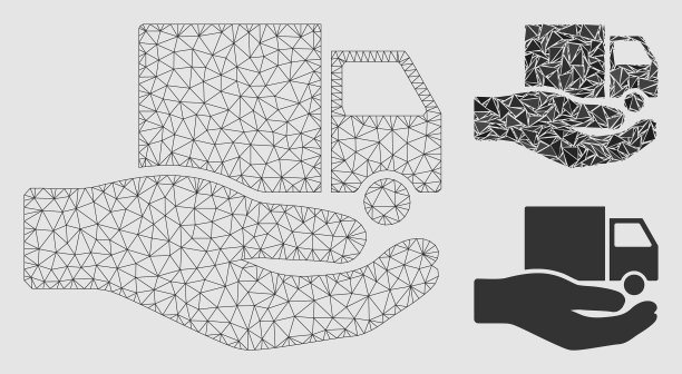 送货服务手网钢丝架模型图片下载