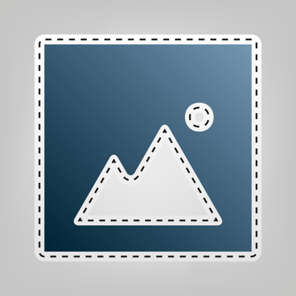 用蓝色图标标识图像图片下载