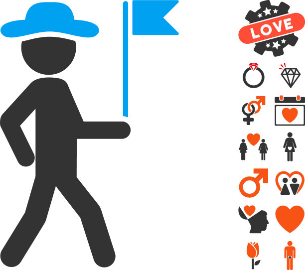 绅士旗指南图标与约会奖金图片下载