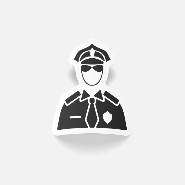 逼真设计元素：警察图片下载
