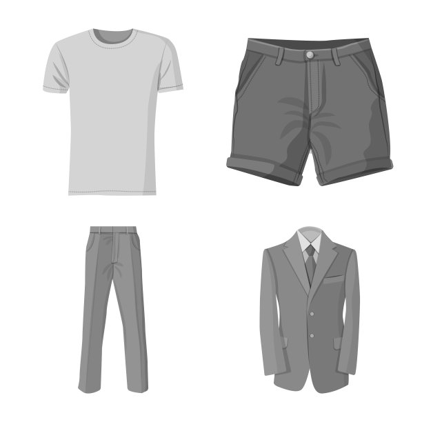 孤立的对象人和服装图标图片下载