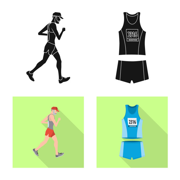 设计运动和获胜者的标志集合图片下载