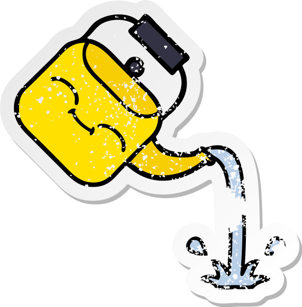 心疼贴纸的可爱卡通倒图片下载