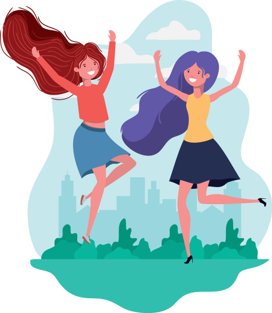 在风景背景中跳舞的女人图片下载