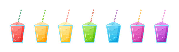 彩虹天然水果冰沙收集图形图片下载