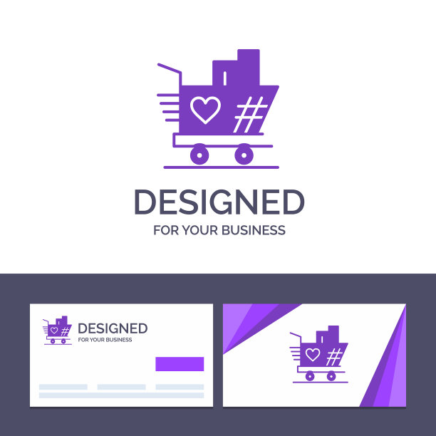 创意名片和标志模板手推车图片下载