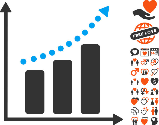 积极的趋势图标与爱奖金图片下载