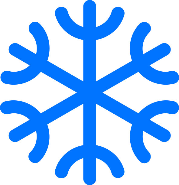 雪花图标（扁平风格）图片下载