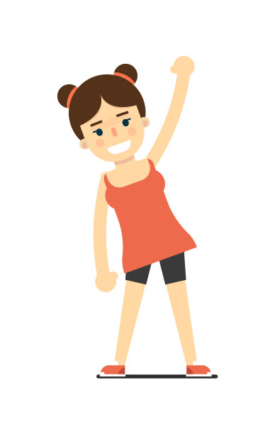 运动女孩穿着运动服做健身运动图片下载