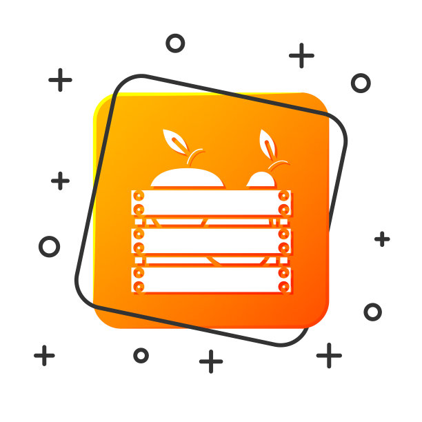 白色木箱水果和蔬菜的图标图片下载