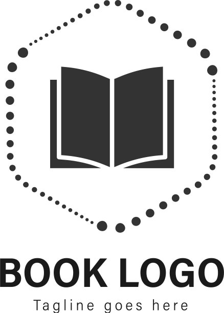 现代风格书籍Logo模板设计图片下载