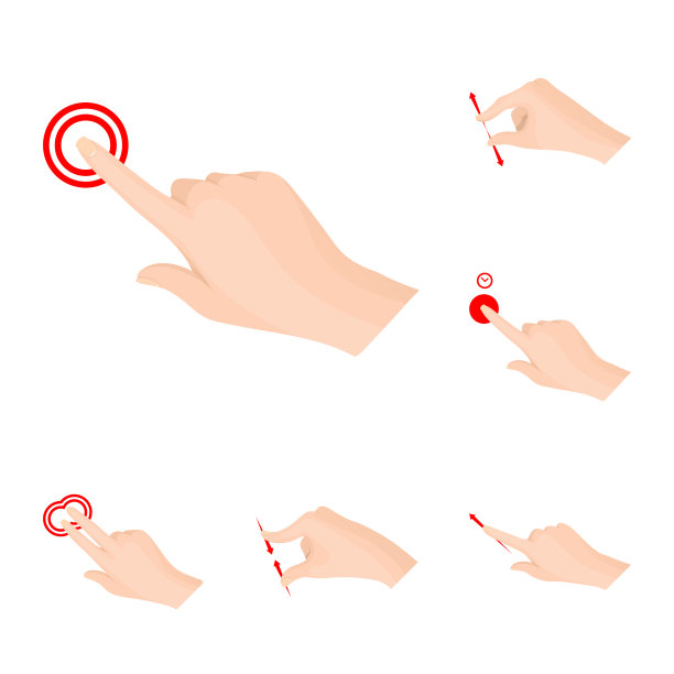 触摸屏和手图标图片下载