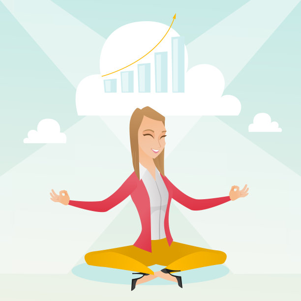 和平的女商人在做瑜伽图片下载