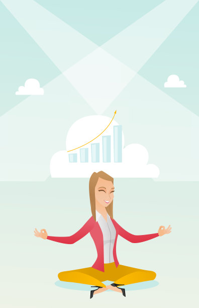 和平的女商人在做瑜伽图片下载