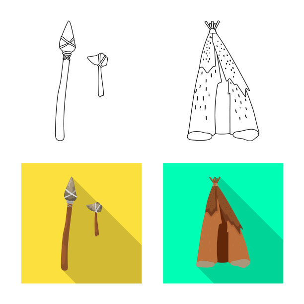 孤立的物体进化和新石器时代的标志图片下载