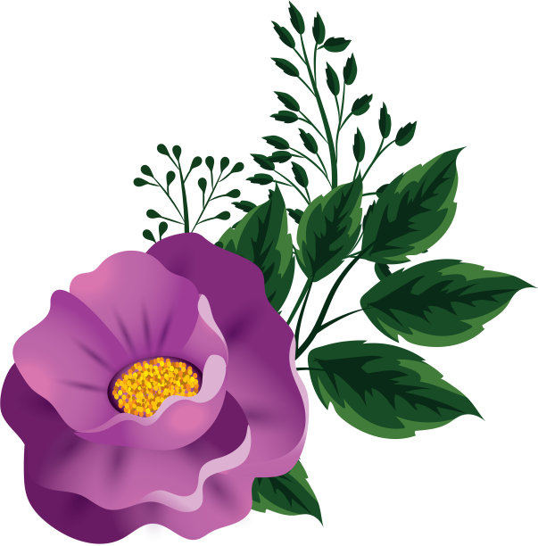 热带花卉卡通图片下载