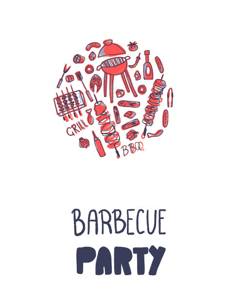 烧烤组合设计图片下载