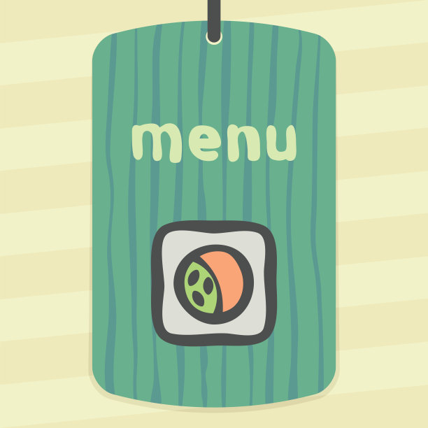 寿司卷与生鱼日本食品的标志图片下载