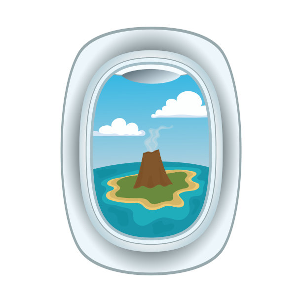 飞机窗口视图图片下载