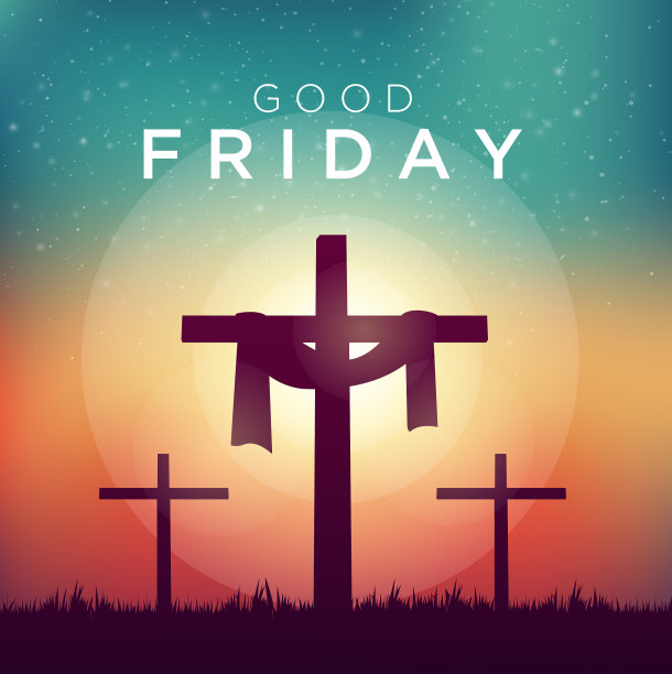 耶稣受难日为基督教的宗教与十字架图片下载