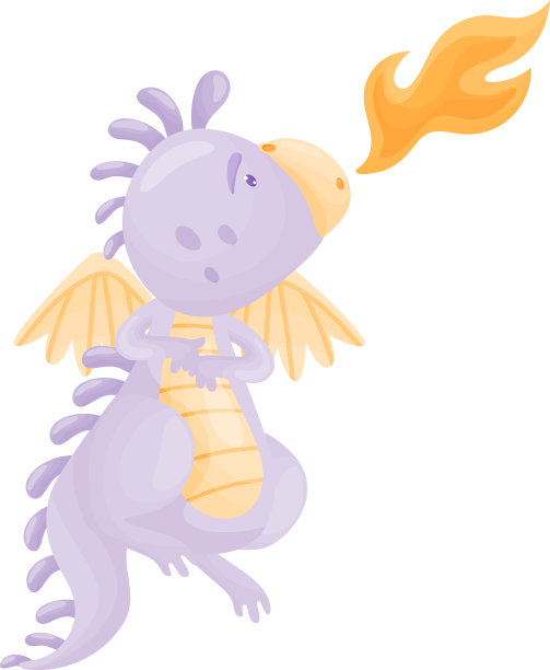 丁香花龙喷出火焰图片下载