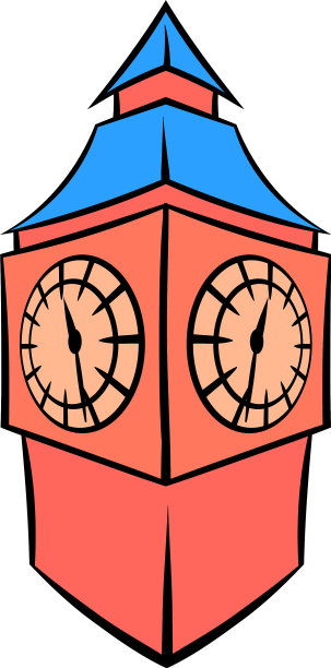 伦敦的大本钟是卡通图标图片下载