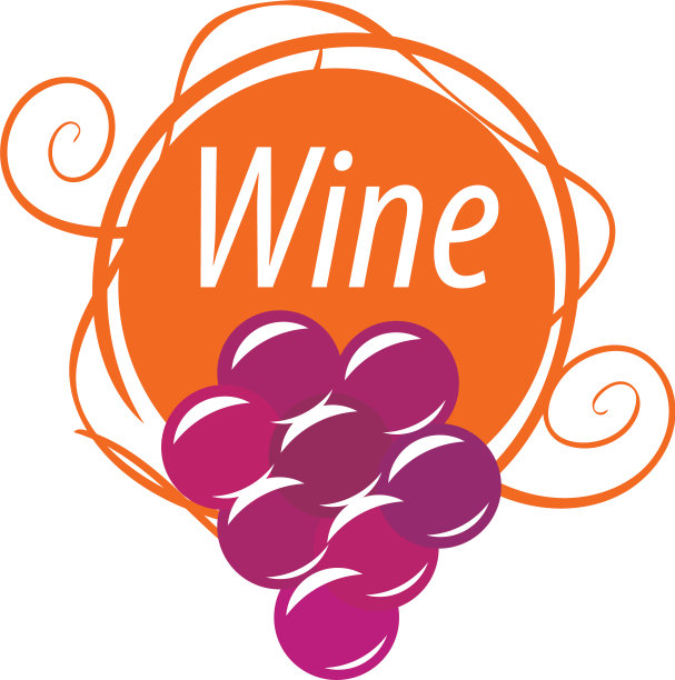 葡萄串葡萄酒标志图片下载