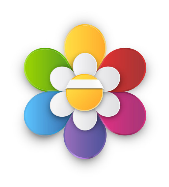 花卉样式信息图表菜单选项图片下载