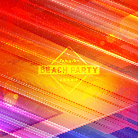 夏日晚会宣传单设计模板用图片下载