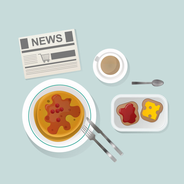 小麦粉粥早餐俯视图图片下载