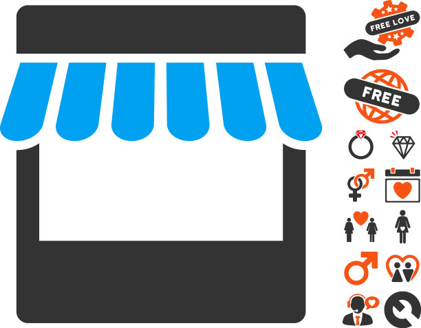 商店图标与情人节奖金图片下载
