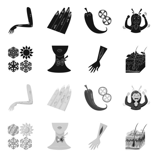 隔离物，医疗和疼痛迹象集图片下载