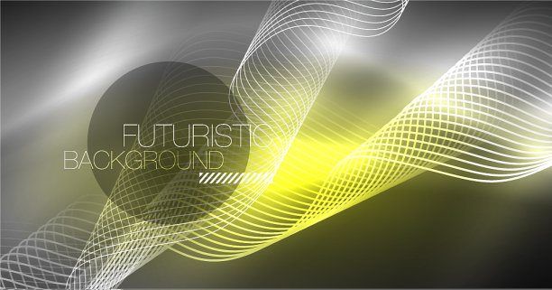 霓虹线波背景抽象构成图片下载