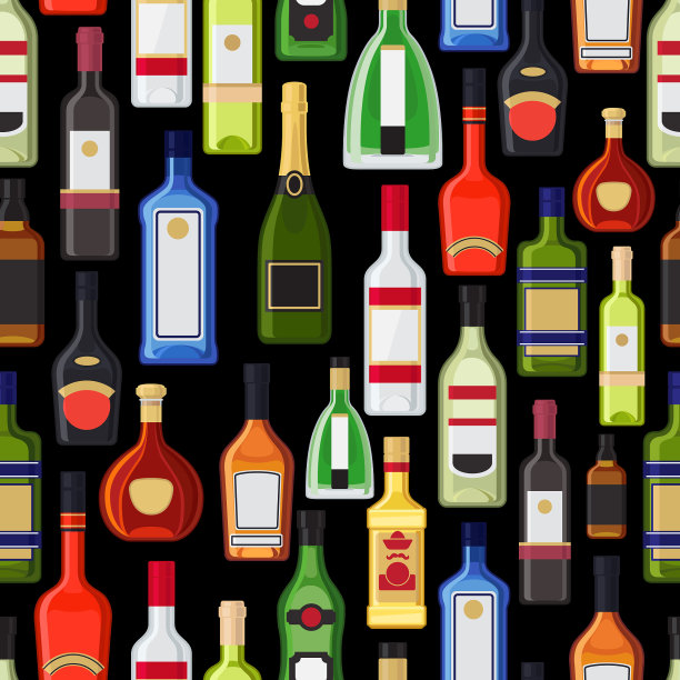 酒瓶子彩色图案图片下载