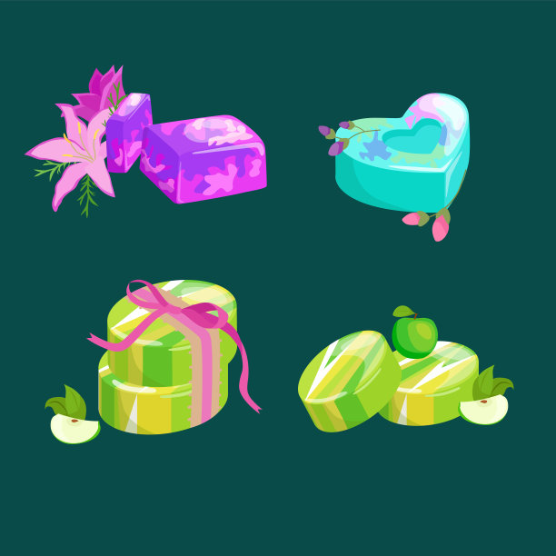 一套天然有机手工肥皂与橄榄图片下载