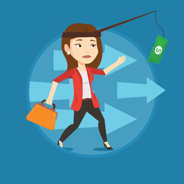 想用钓竿赚钱的女商人图片下载