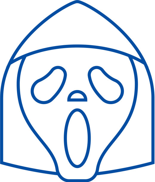 死神表情符号线图标概念死神图片下载