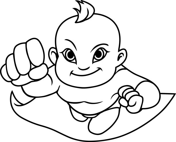 超级宝贝亚洲线艺术图片下载