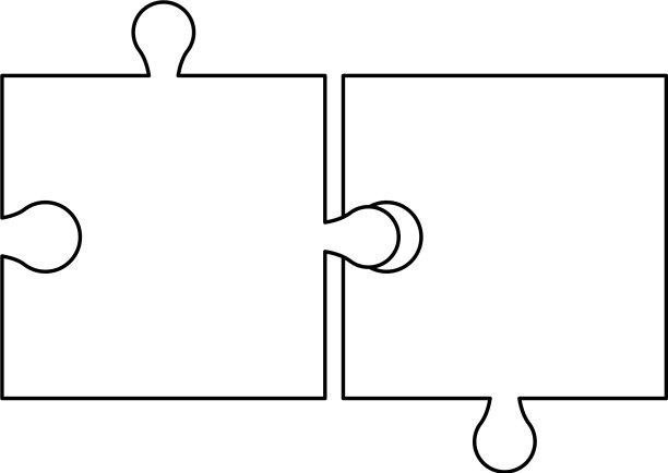 拼图象征着黑色和白色图片下载