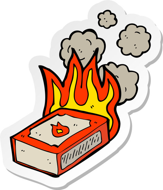 卡通火柴包贴纸图片下载