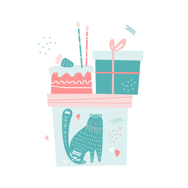 假日礼品套装斯堪的纳维亚风格图片下载