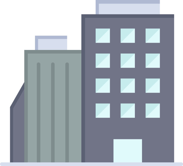 酒店沸腾家园城市平面色彩图标图标图片下载