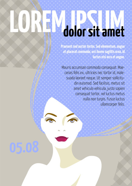 设计模板与一个美丽的女人的脸图片下载