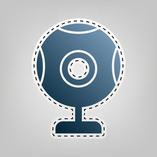 聊天网络摄像头标志蓝色图标图片下载