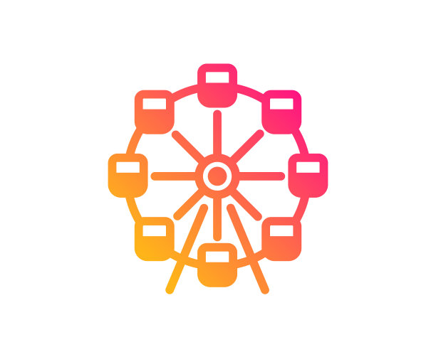 摩天轮图标游乐园标志图片下载